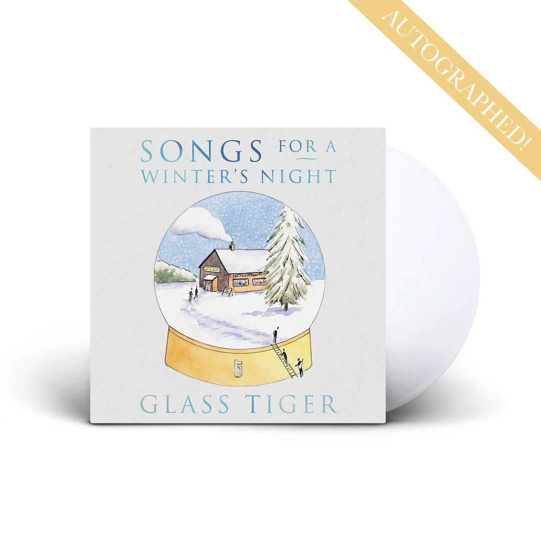 Glass Tiger - Songs For A Winter's Night - Frost White Vinyl LP AUTOGRAPHED!