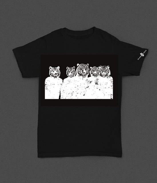Glass Tiger Heads - Black T-Shirt